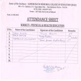 Attendance & Score Sheet