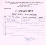 Attendance & Score Sheet